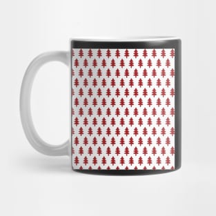 Hand drawn christmas red trees Mug